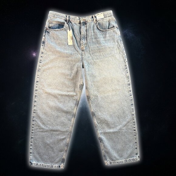 Topshop Baggy Light Blue NWT 5-Pocket Denim Jeans Men's Size 36x30 - Picture 1 of 11